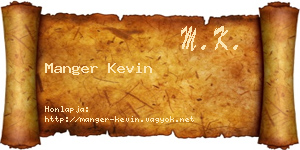 Manger Kevin névjegykártya